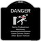 Signmission Designer Series-Danger Not Pedestrian Walkway Gate Comes Down After Each, 18" x 18", BS-1818-9985 A-DES-BS-1818-9985 - alternate 1